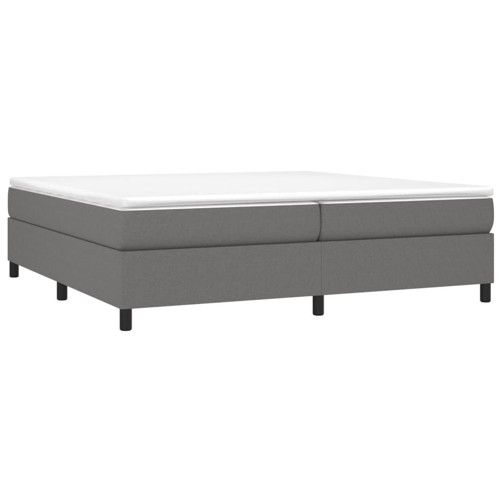 Boxspringframe stof donkergrijs 200x200 cm