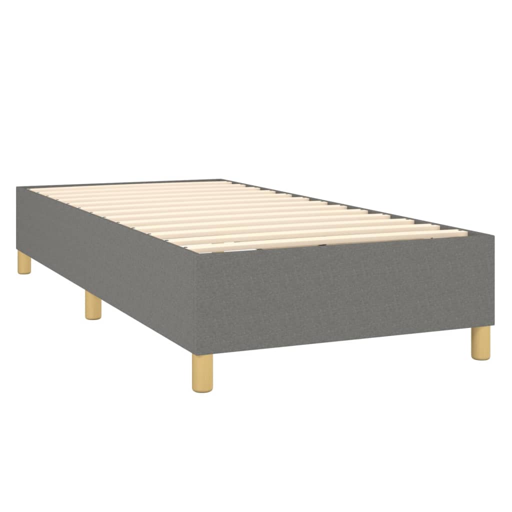 Boxspringframe stof donkergrijs 80x200 cm