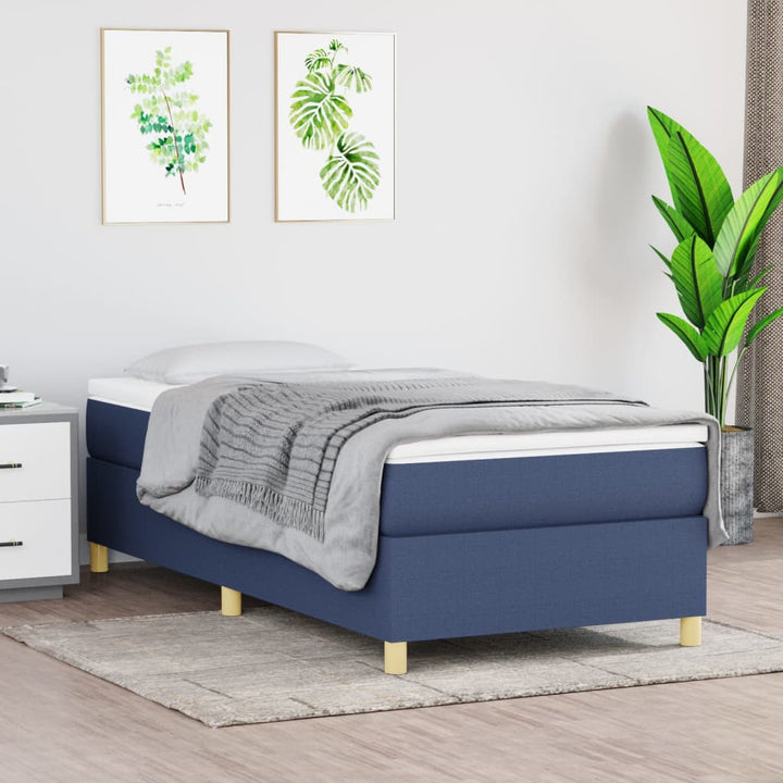 Boxspringframe stof blauw 80x200 cm