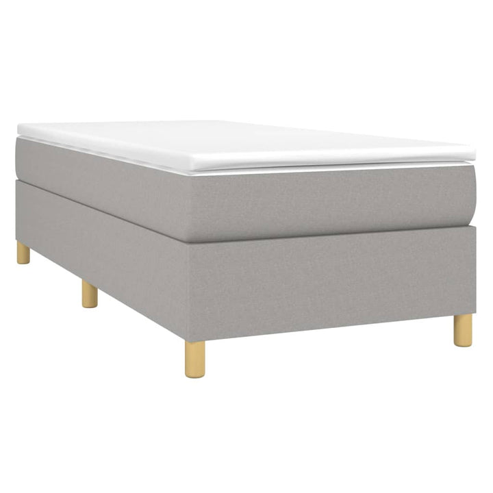 Boxspringframe stof lichtgrijs 90x190 cm