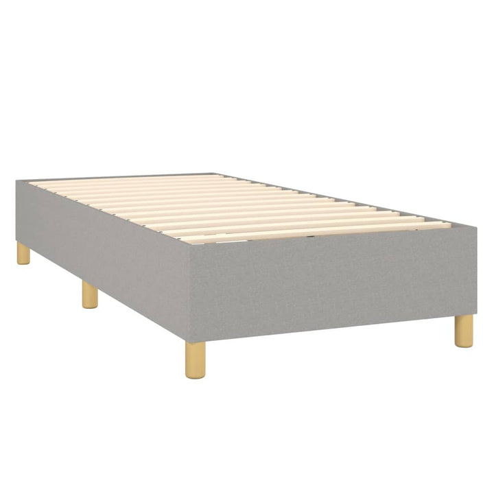 Boxspringframe stof lichtgrijs 90x190 cm