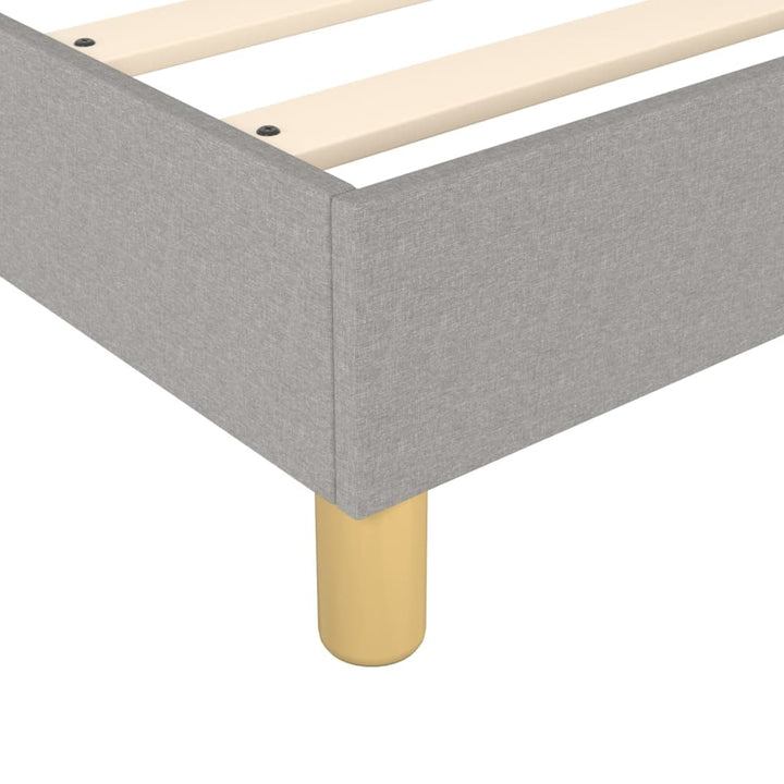 Boxspringframe stof lichtgrijs 90x190 cm