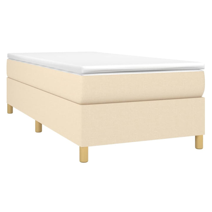 Boxspringframe stof crèmekleurig 90x190 cm