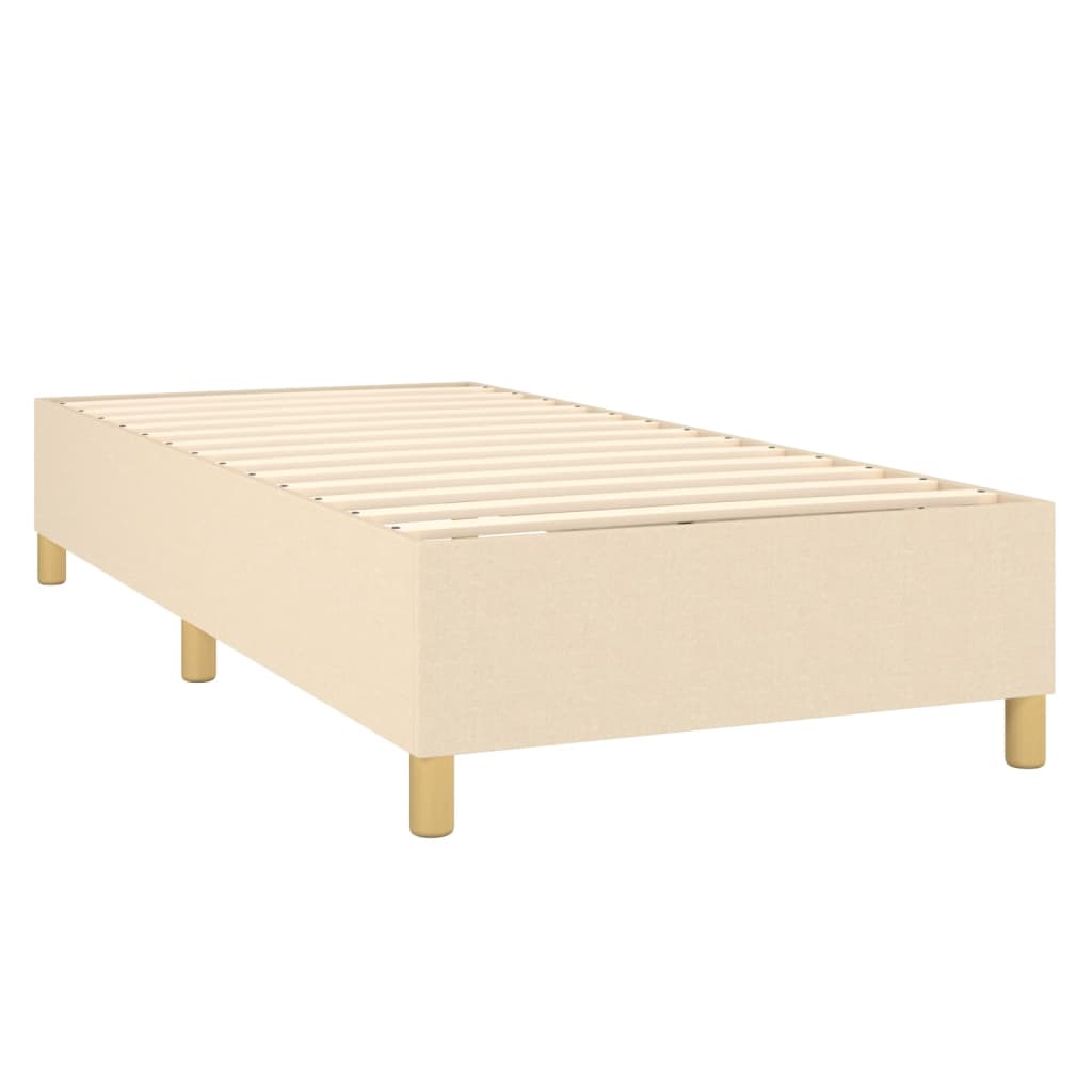 Boxspringframe stof crèmekleurig 90x190 cm