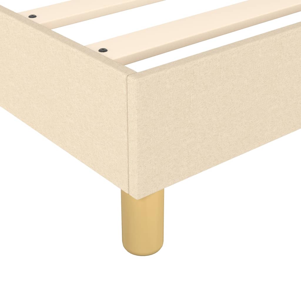 Boxspringframe stof crèmekleurig 90x190 cm