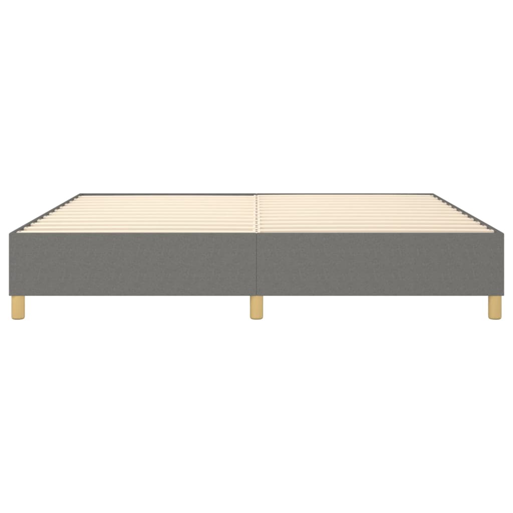 Boxspringframe stof donkergrijs 140x190 cm