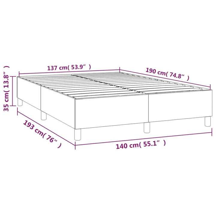 Boxspringframe stof zwart 140x190 cm