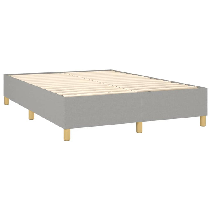 Boxspringframe stof lichtgrijs 140x200 cm