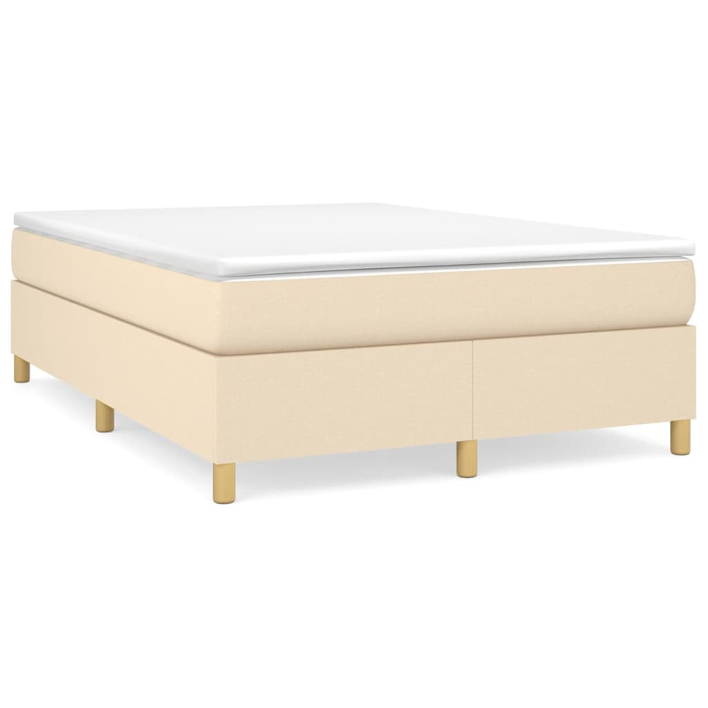 Boxspringframe stof crèmekleurig 140x200 cm