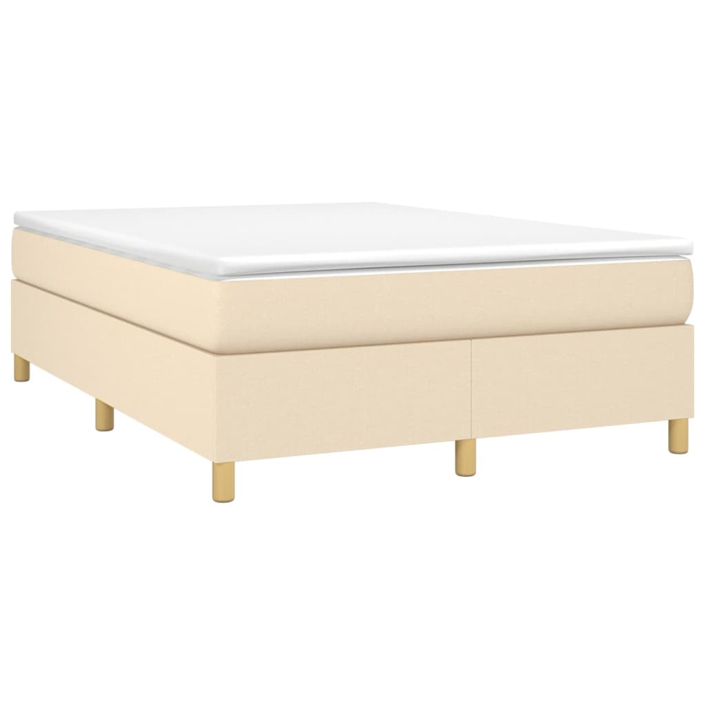 Boxspringframe stof crèmekleurig 140x200 cm