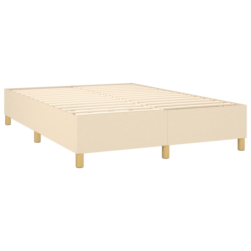 Boxspringframe stof crèmekleurig 140x200 cm