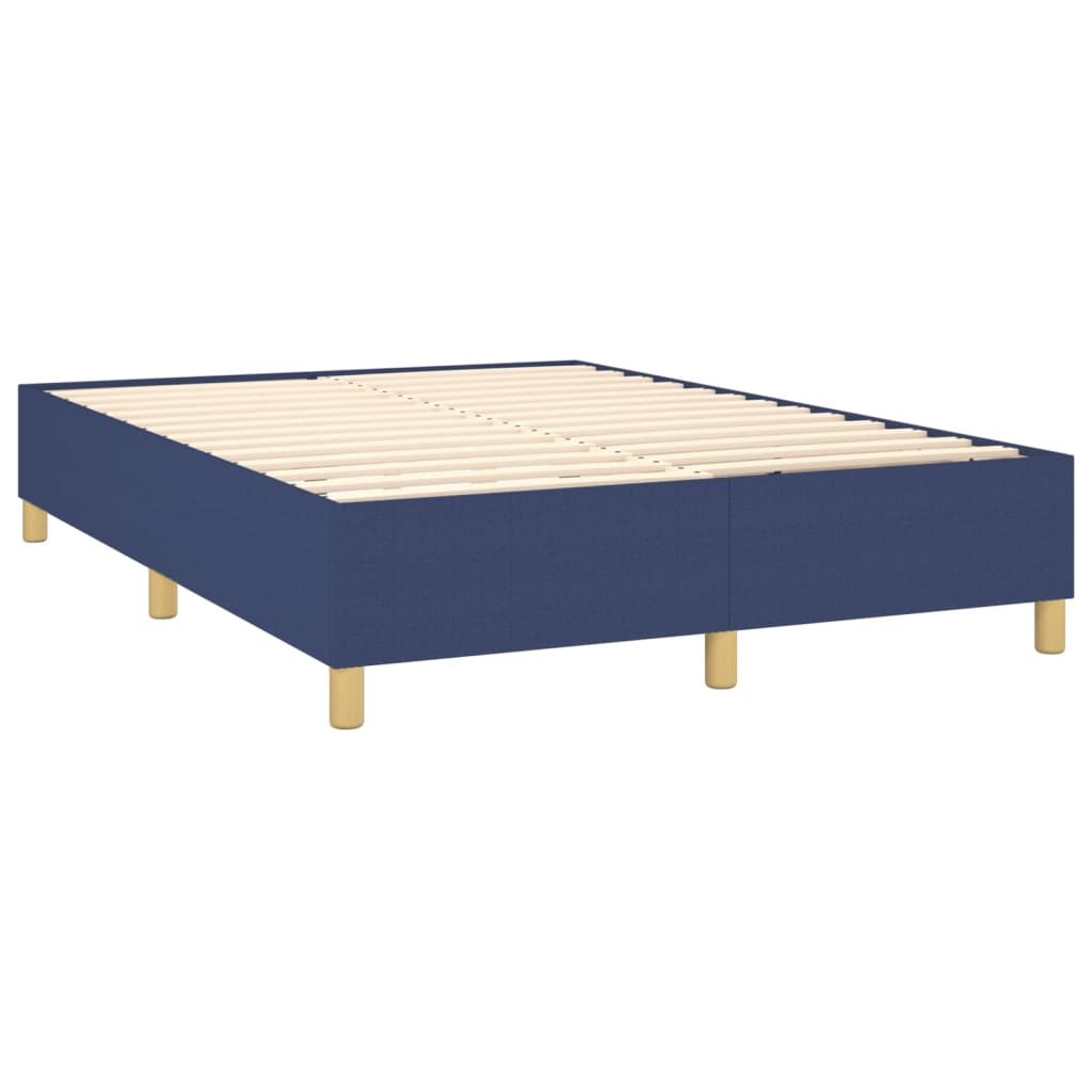 Boxspringframe stof blauw 140x200 cm