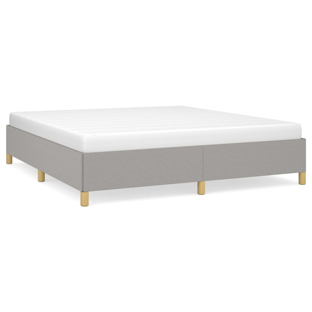 Boxspringframe stof lichtgrijs 160x200 cm