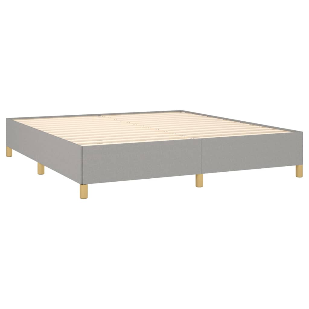 Boxspringframe stof lichtgrijs 160x200 cm