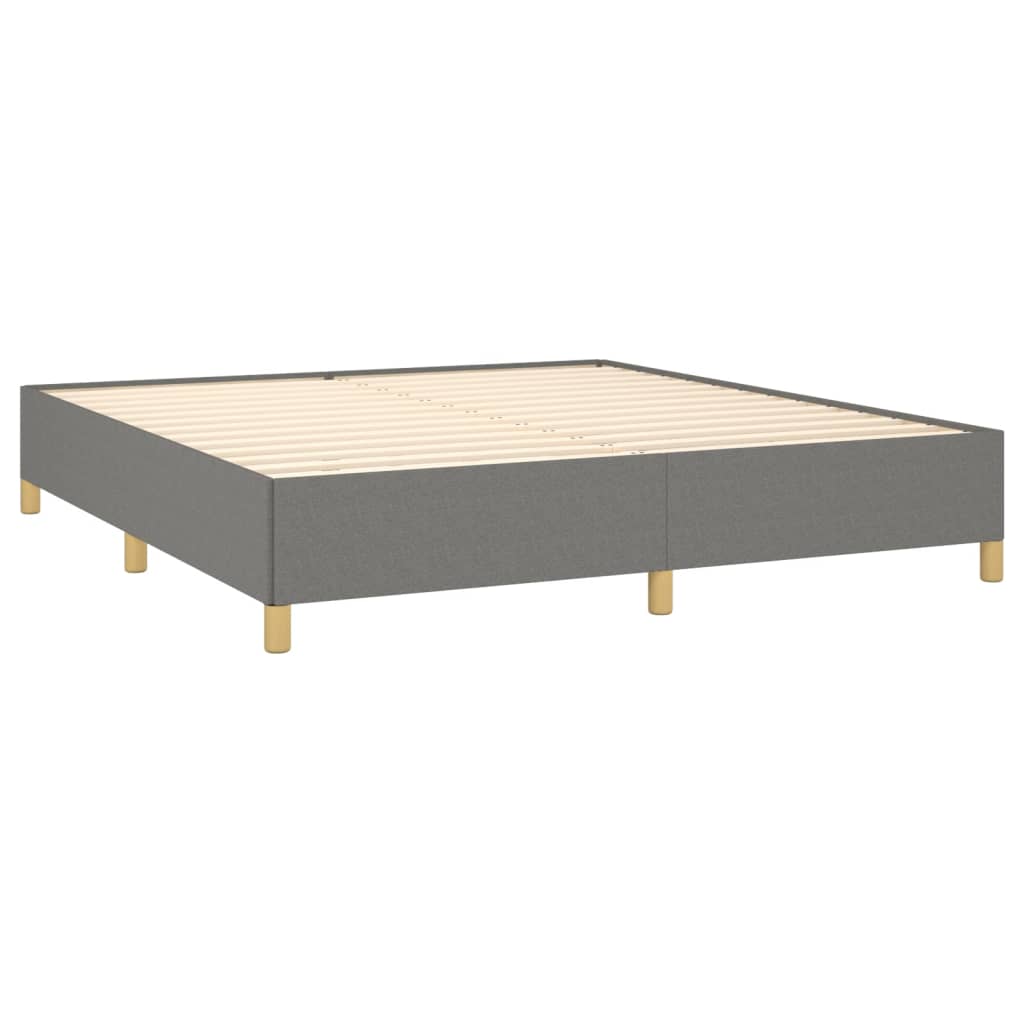 Boxspringframe stof donkergrijs 180x200 cm