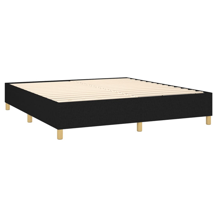 Boxspringframe stof zwart 180x200 cm