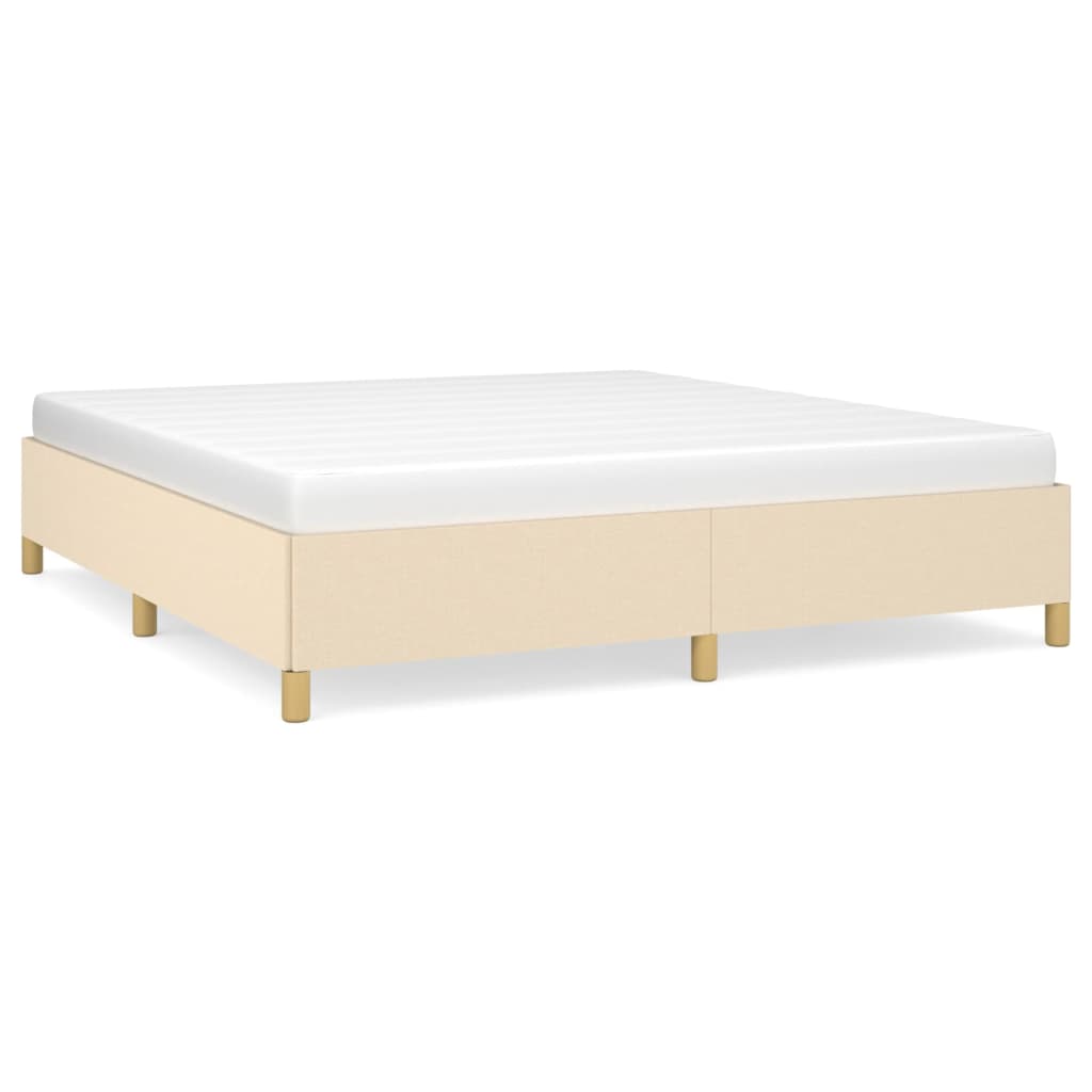 Boxspringframe stof crèmekleurig 180x200 cm