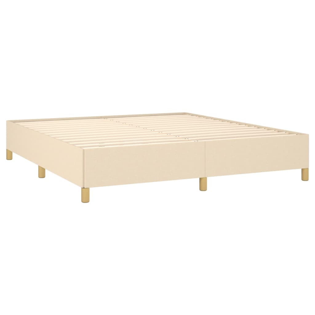 Boxspringframe stof crèmekleurig 180x200 cm