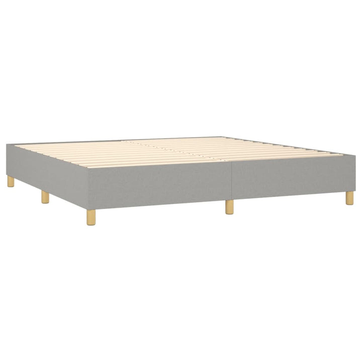 Boxspringframe stof lichtgrijs 200x200 cm