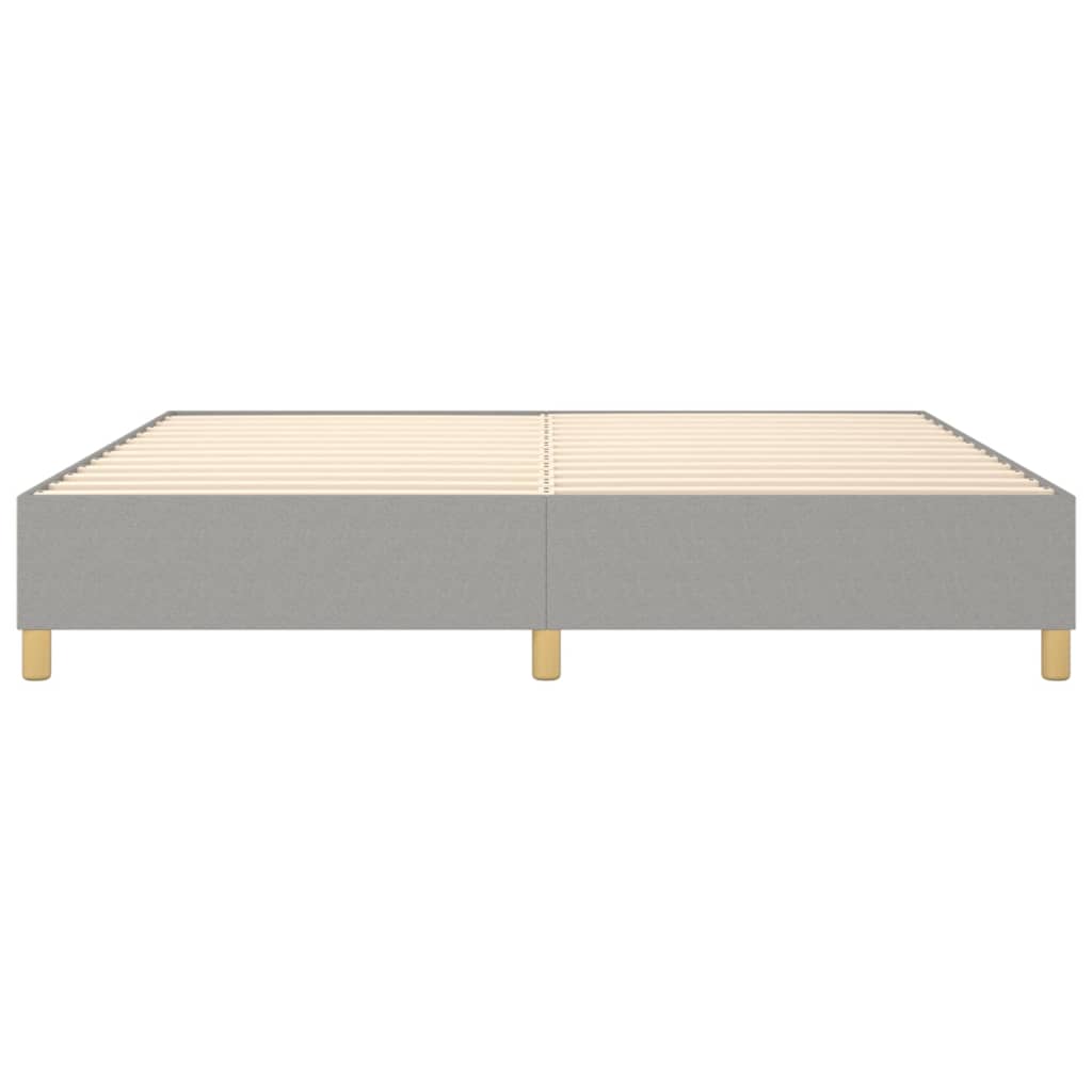 Boxspringframe stof lichtgrijs 200x200 cm