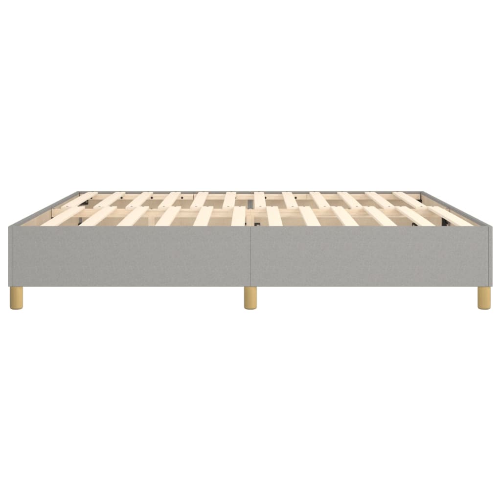 Boxspringframe stof lichtgrijs 200x200 cm