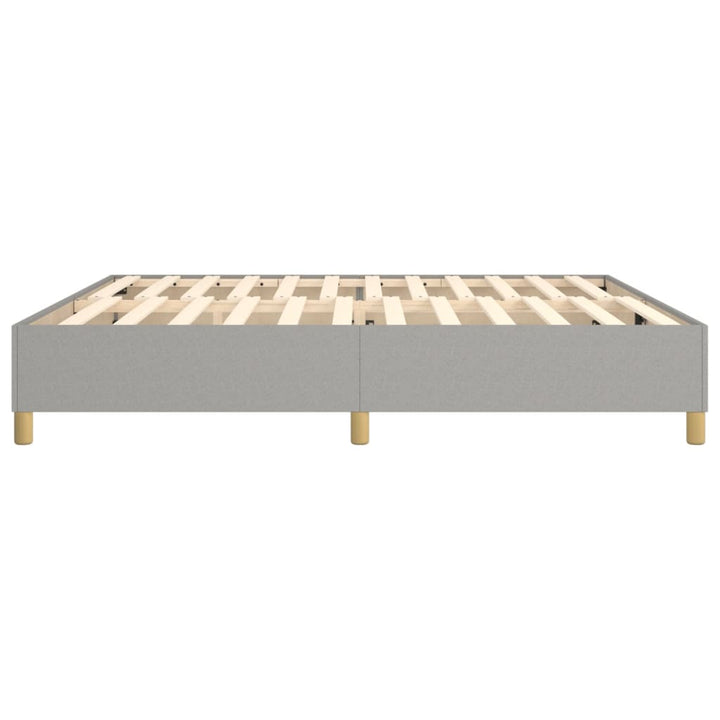 Boxspringframe stof lichtgrijs 200x200 cm