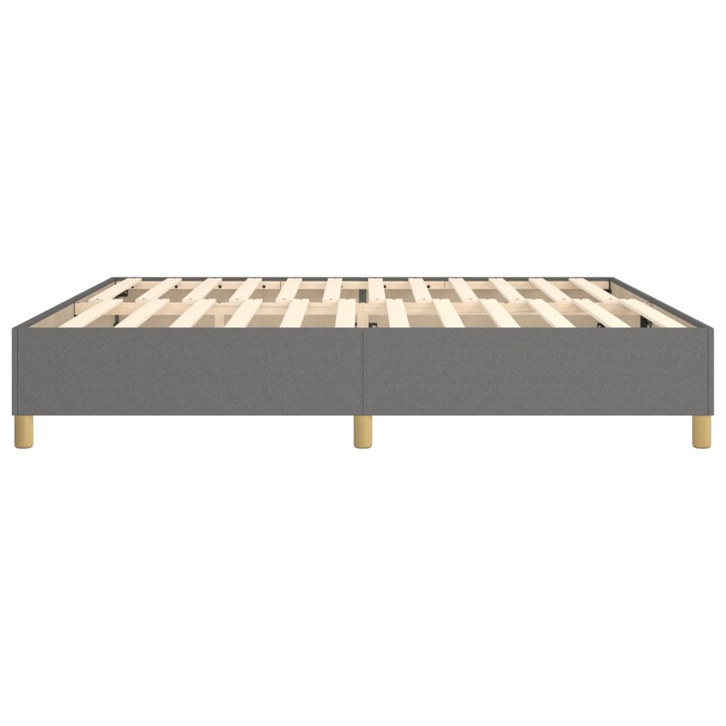 Boxspringframe stof donkergrijs 200x200 cm