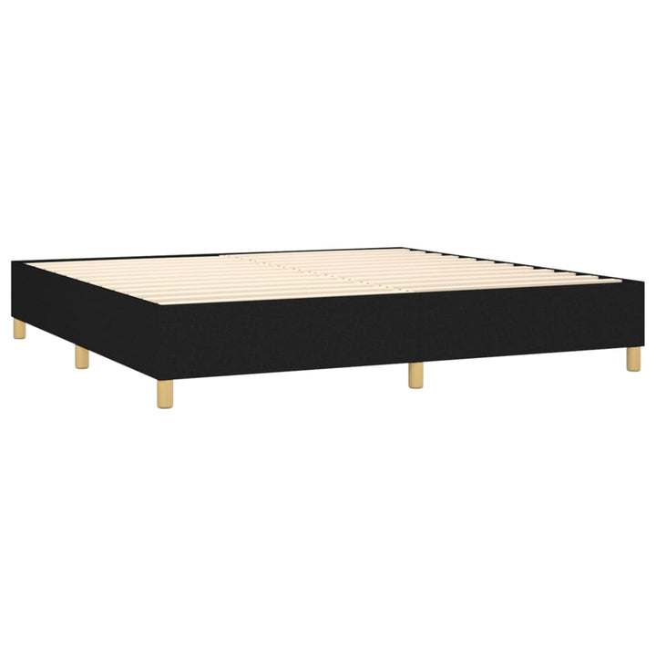 Boxspringframe stof zwart 200x200 cm