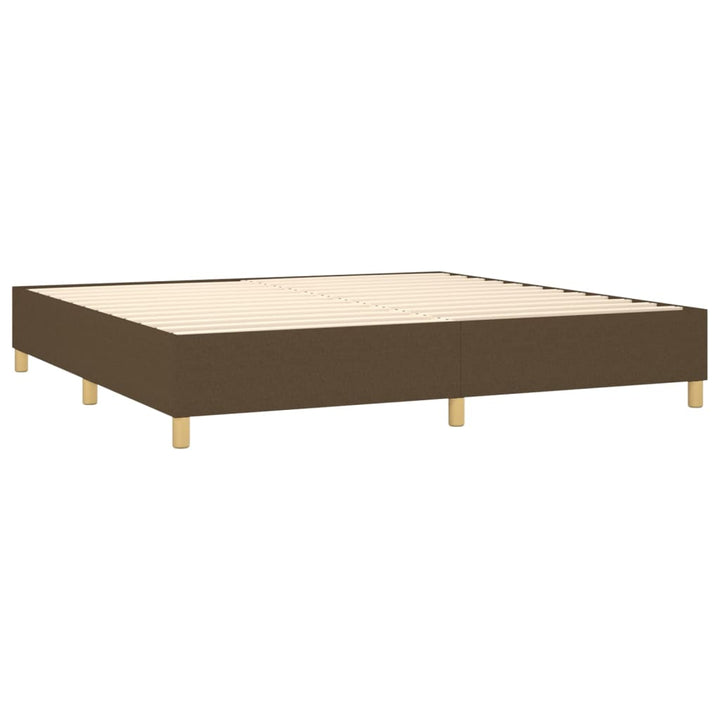 Boxspringframe stof donkerbruin 200x200 cm