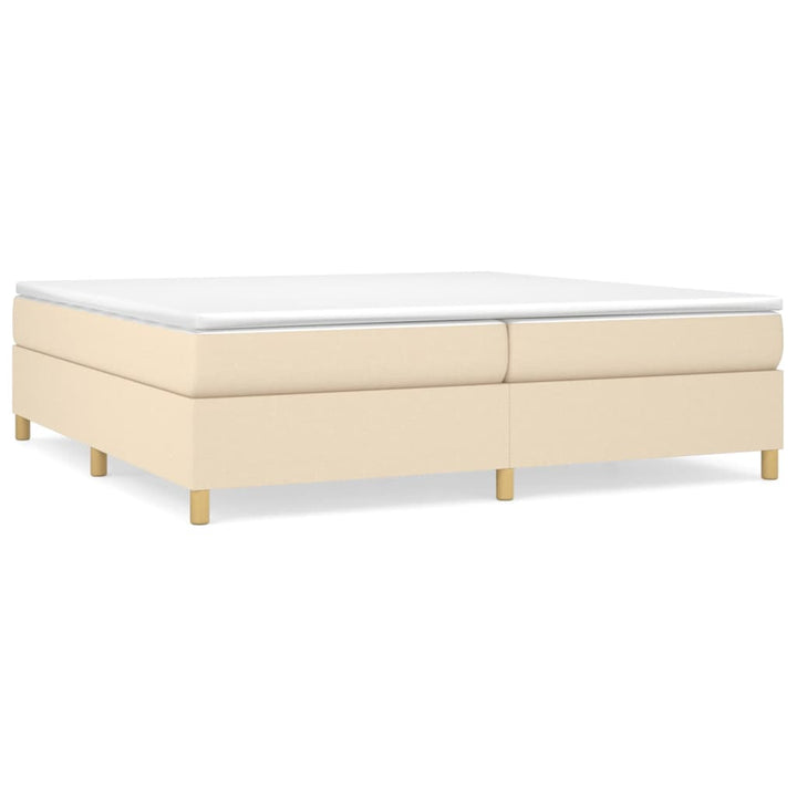 Boxspringframe stof crèmekleurig 200x200 cm