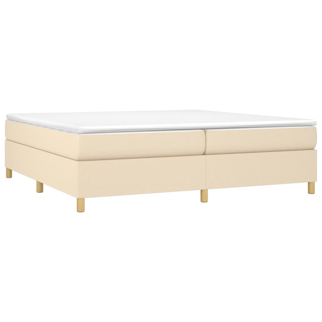 Boxspringframe stof crèmekleurig 200x200 cm