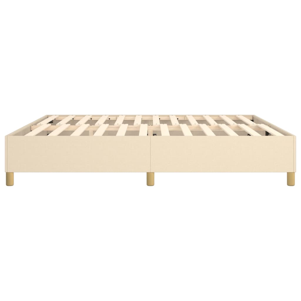 Boxspringframe stof crèmekleurig 200x200 cm