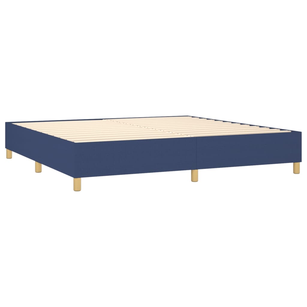 Boxspringframe stof blauw 200x200 cm