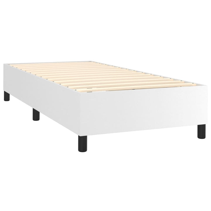 Boxspringframe kunstleer wit 80x200 cm