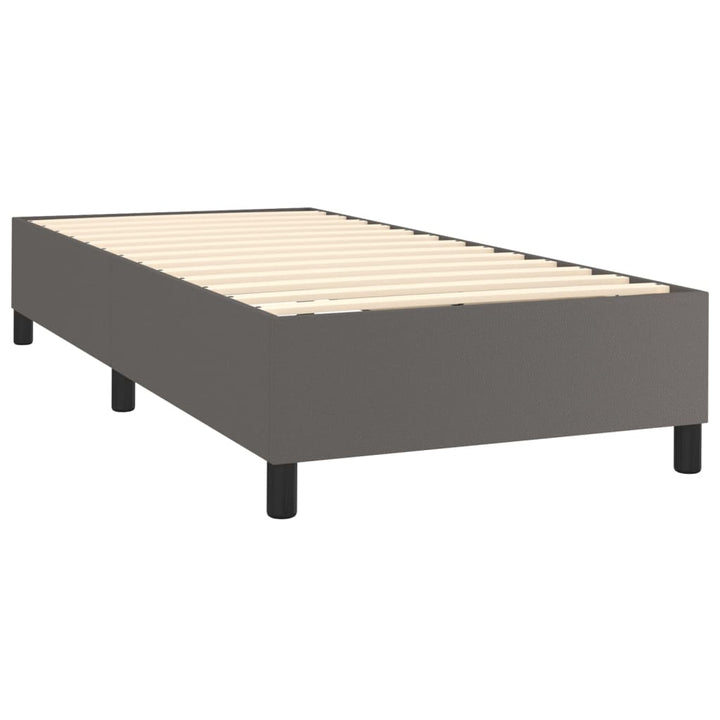 Boxspringframe kunstleer grijs 80x200 cm