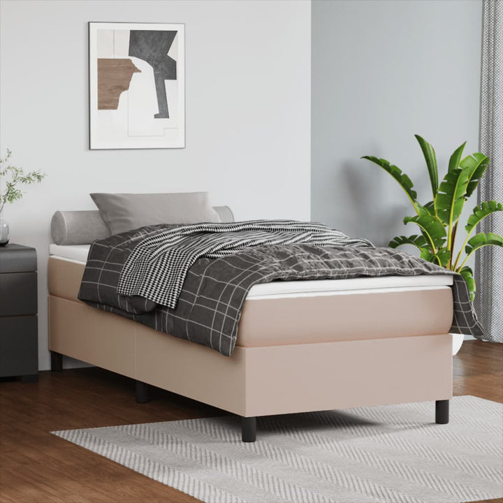 Boxspringframe kunstleer cappuccino 80x200 cm