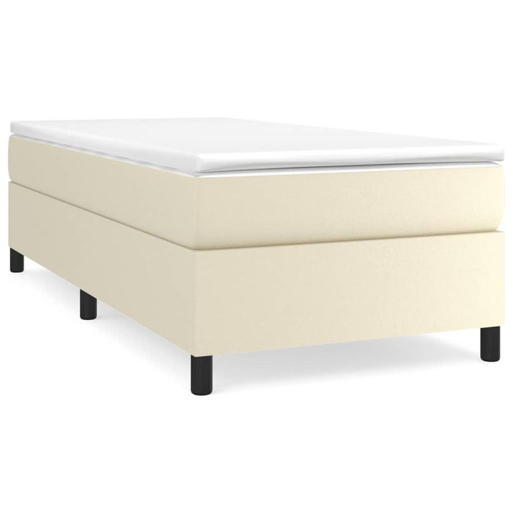 Boxspringframe kunstleer crèmekleurig 90x190 cm