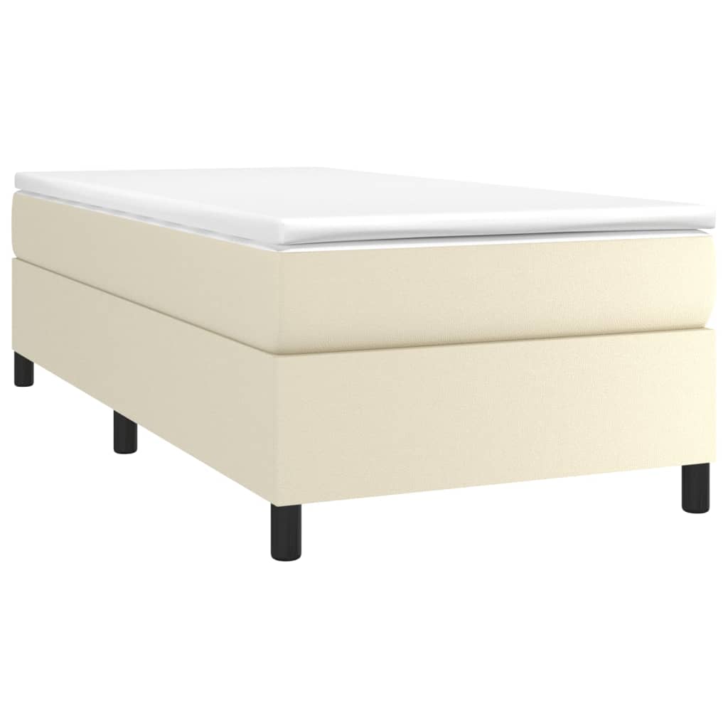 Boxspringframe kunstleer crèmekleurig 90x190 cm