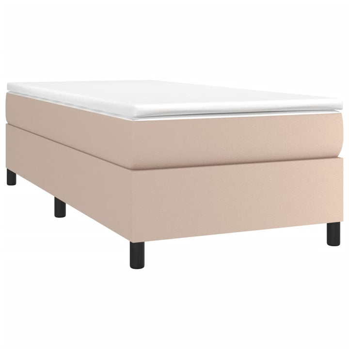 Boxspringframe kunstleer cappuccino 90x190 cm