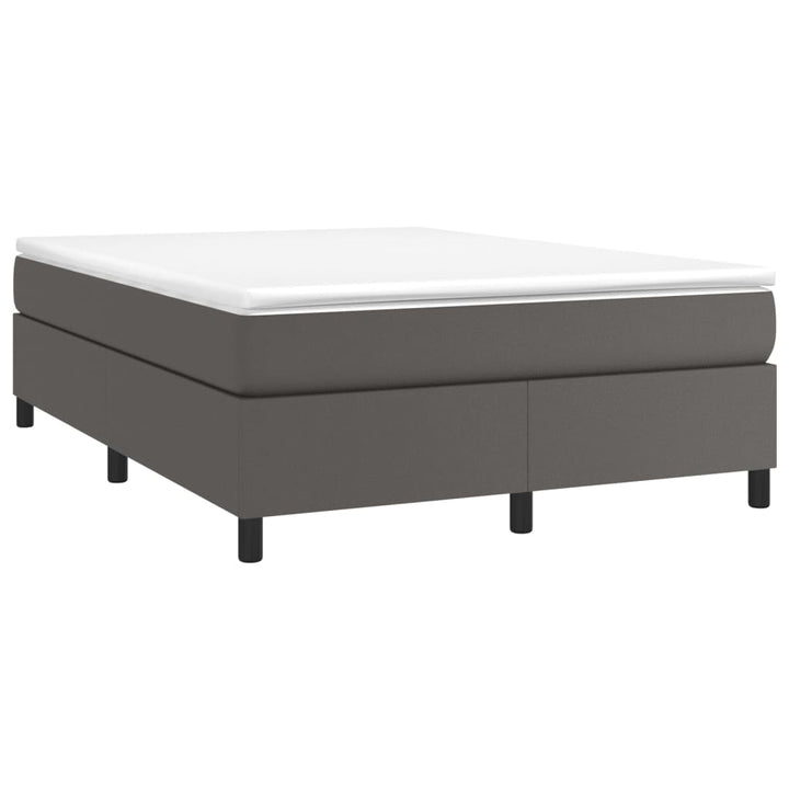 Boxspringframe kunstleer grijs 140x190 cm