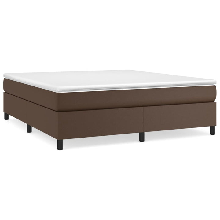 Boxspringframe kunstleer bruin 160x200 cm