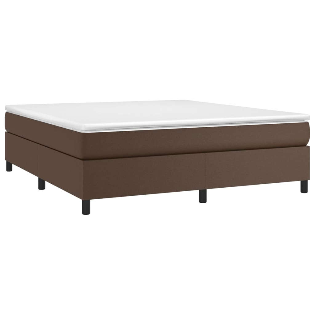 Boxspringframe kunstleer bruin 160x200 cm