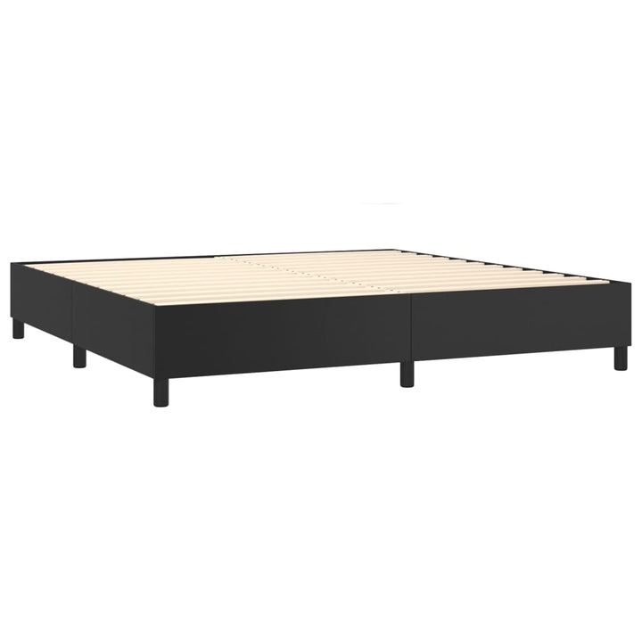 Boxspringframe kunstleer zwart 200x200 cm