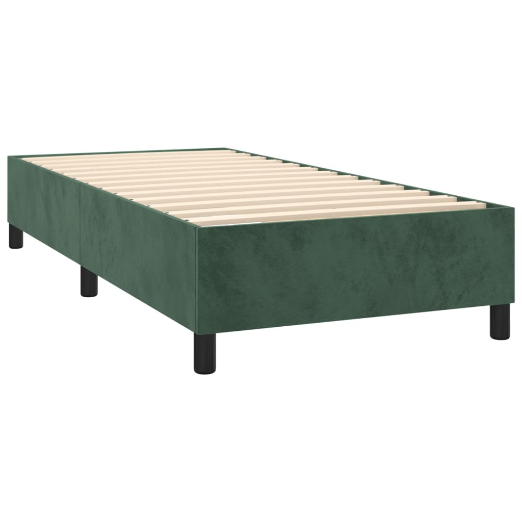 Boxspringframe fluweel donkergroen 80x200 cm