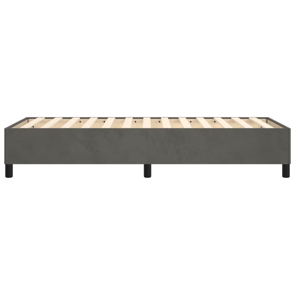 Boxspringframe fluweel donkergrijs 90x190 cm