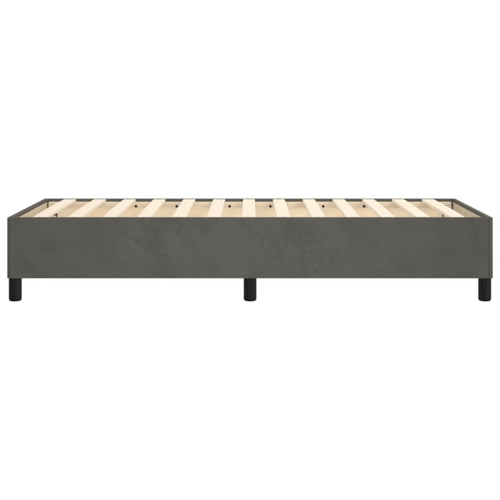 Boxspringframe fluweel donkergrijs 90x190 cm