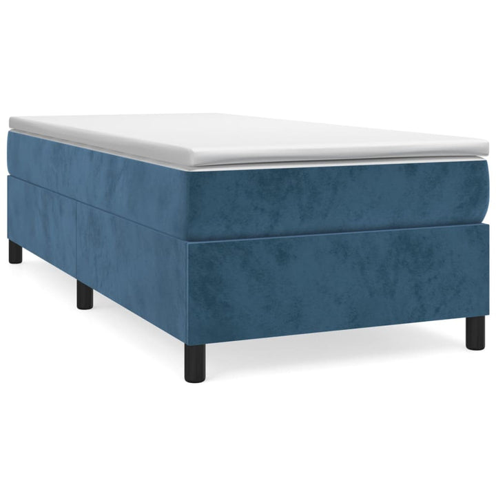 Boxspringframe fluweel donkerblauw 90x200 cm