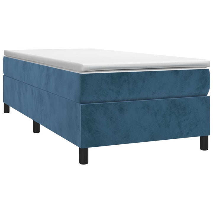 Boxspringframe fluweel donkerblauw 90x200 cm