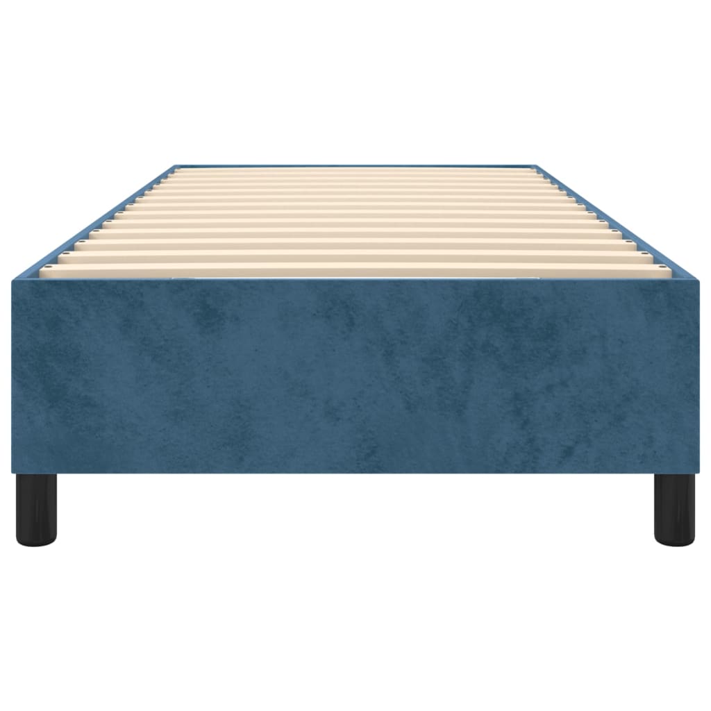 Boxspringframe fluweel donkerblauw 90x200 cm