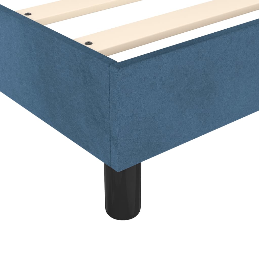 Boxspringframe fluweel donkerblauw 90x200 cm